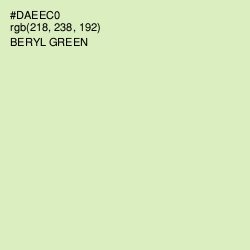 #DAEEC0 - Beryl Green Color Image